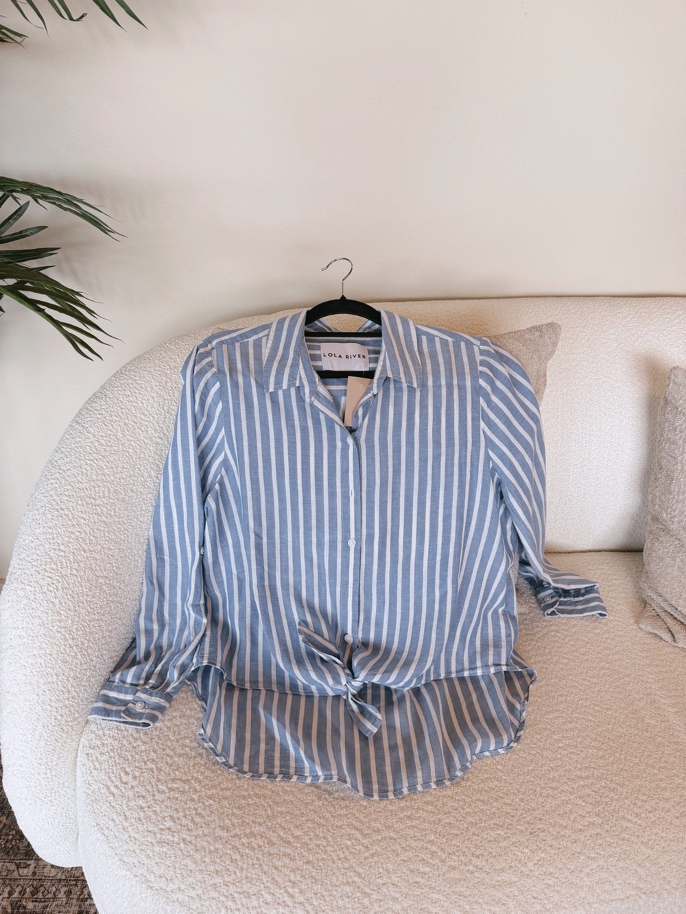 Lola River Blue Stripe Button-Down Shirt